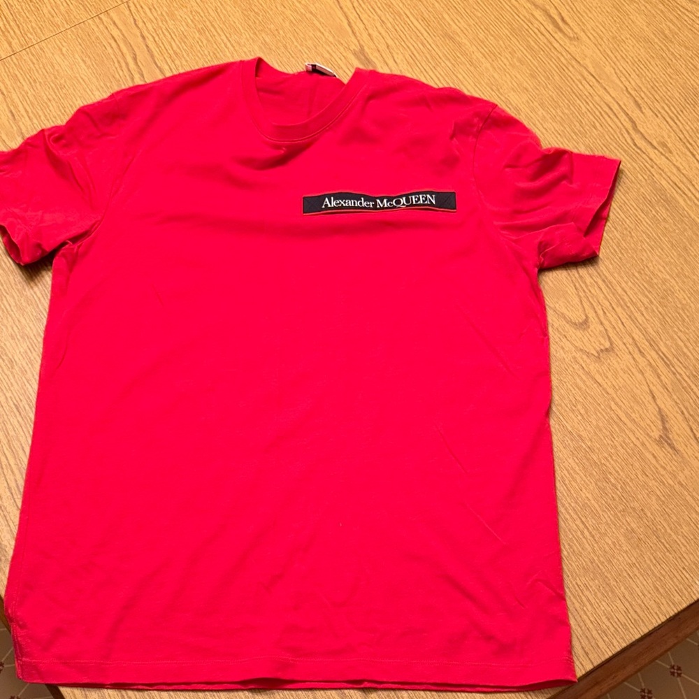 Alexander McQueen Red Short Sleeve Tee